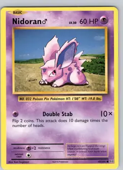 Pokemon TCG Nidoran XY Evolutions 43/108 Regular Common Card NM - Image 1