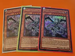 X3 YuGiOh Malefic Stardust Dragon JUMP-EN043 Limited Edition Ultra Rare NM/LP - Image 1
