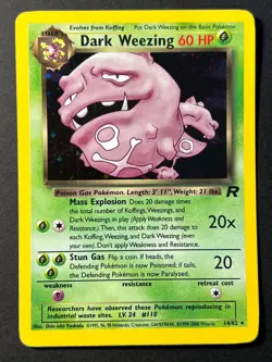 Dark Weezing 14/82 Team Rocket Holo - WOTC Pokemon Card - Near Mint - Image 4