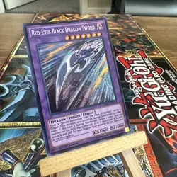 Yugioh Red-Eyes Black Dragon Sword DRL2-EN012 Secret Rare 1st Ed NM + free card! - Image 1
