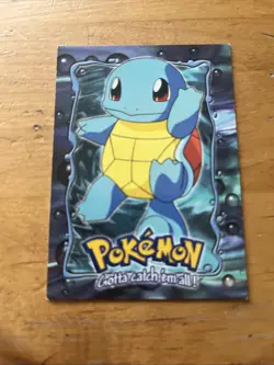 Squirtle #07 E7 of 12 Topps Pokemon Card Series 1 TV Animation 1999 Carapuce - Image 1