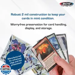 BCW Standard Card Sleeves - 2-5/8" x 3-5/8" - 5 Packs (500 Total) | Crystal C - Image 4