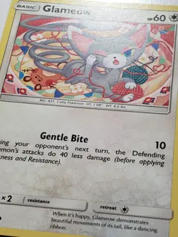 Glameow 108/156 LP / VLP - Ultra Prism Sun Moon Pokemon Card - Shibuzoh Art - Image 2