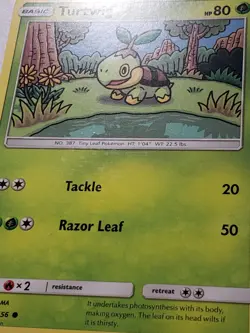 Turtwig 7/156 VLP - Ultra Prism Sun Moon Pokemon Card - OOYAMA Art - Image 2