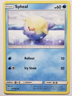 Spheal 49/236 PL - Cosmic Eclipse Pokemon Card - $2 Combined Shipping - sui Art - Image 1