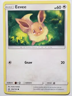 Eevee 104/156 VLP - Ultra Prism Sun Moon Pokemon Card - Atsuko Nishida Art - Image 1