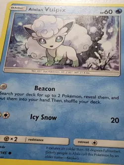 Alolan Vulpix 21/145 LP - Guardians Rising Pokemon Card - You Iribi Art - Image 2