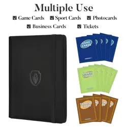 Trading Card Binder 9 Pocket, PU Cover Card Collection Binder for 360 Cards, ... - Image 3