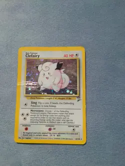 Pokemon Clefairy Holo Rare Card 6/130 Base Set 2 - Image 1