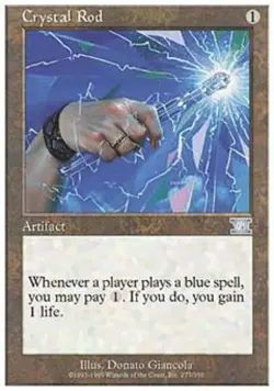 Crystal Rod - Light Play MTG Classic 6th Edition - Image 1