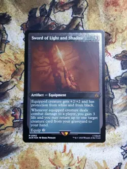 MTG Sword of Light and Shadow (100/324) Assassin's Creed LP ETCHED FOIL - Image 1