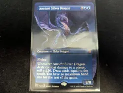 MTG Magic the Gathering Ancient Silver Dragon Borderless CLB! - Image 1