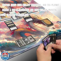 Board Game 14x24in MTG Playmat Compatible for OCG CCG RPG TCG Playmats (Sea R - Image 4