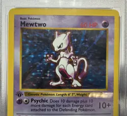 1999 Pokemon Game #10/102 Mewtwo-Holo 1st Edition PSA 4 VG-EX 101011742 - Image 5