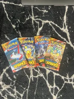 4 Packs Of Surging Spark!!! Pokemon Bundle Deals!!! - Image 1