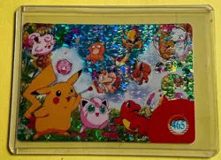 PIKACHU CHARMANDER JIGGLYPUFF Pokemon MEOWTH EEVEE Vending Prism Sticker Rare NM - Image 1