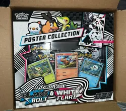 Pokemon S&V Black Bolt & White Flare Unova Poster Collection FACTORY SEALED - Image 1