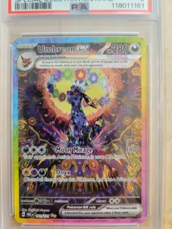2025 POKEMON PRE EN-PRISMATIC EVOLUTIONS ILLUSTRATION RARE UMBREON EX PSA 9 - Image 3