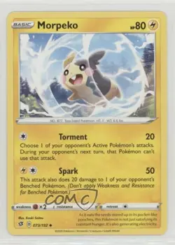 Morpeko Pokemon Sword & Shield Rebel Clash #073 a3q - Image 1