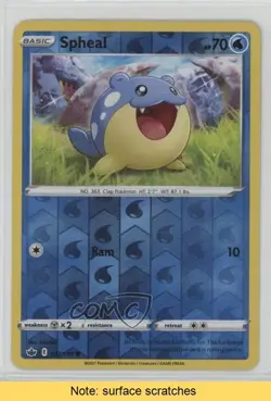 Spheal Reverse Foil Pokemon Sword & Shield Chilling Reign #037 READ 1a4v - Image 1