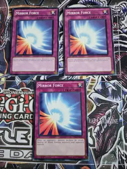 3x Mirror Force x3 2x SDDL-EN035 1x YS14-ENA12 Common 2x 1st NM Playset Yugioh - Image 1