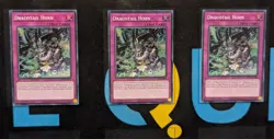 JUSH-EN010 Dracotail Horn x3 Super Rare 1st Ed YuGiOh Playset - Image 1