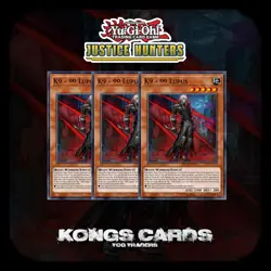 JUSH-EN034 K9-OO Lupis x3 Ultra Rare 1st Ed YuGiOh Preorder 31/07 Playset - Image 1