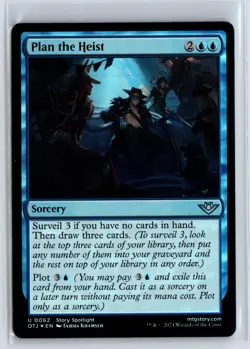 FOIL Plan the Heist Outlaws of Thunder Junction - MTG Magic the Gathering Card - Image 1