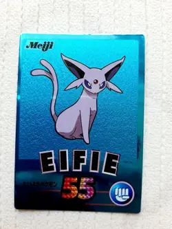 Pokemon Card Espeon Metalic Foil Meiji Blue Get Card 2000 Japanese - Image 1
