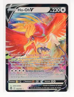 ~ESP~ SPANISH Ho-Oh 140 Full Art Silver Tempest Pokemon Card (C1) - Image 1