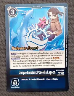 Digimon Card Game - Unique Emblem: Poseidia Lagoon - BT22-096 Release Promo Eng - Image 1
