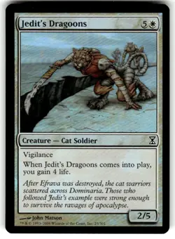 Jedit's Dragoons FOIL Time Spiral NM White Common MAGIC MTG CARD - Image 1