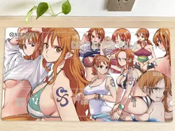 O-P Girl Playmat Nami CCG OPCG TCG Trading Card Game Mat Table Pad Mousepad - Image 1