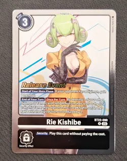 Digimon Card Game - Rie Kishibe - BT22-090 Release Promo Eng - Image 1