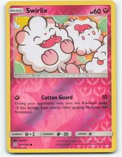 Swirlix 153/236 Reverse Holo Cosmic Eclipse Pokemon Card NM - Image 1