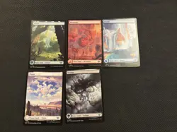 MTG - Outlaws of Thunder Junction - Full art land lot - 5 cards - Image 1