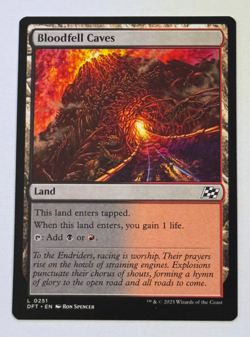 MTG Magic the Gathering DFT Aetherdrift Bloodfell Caves- Land - Image 1