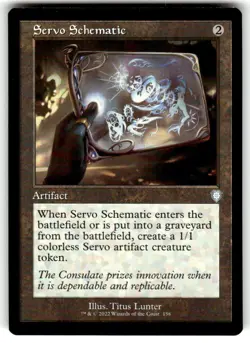 Servo Schematic (Retro) [The Brothers' War Commander] Magic MTG - Image 1