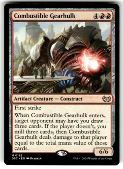 Combustible Gearhulk Commander: Duskmourn: House of Horror Regular MTG NM - Image 1