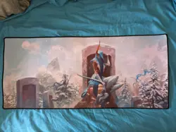 Angel Playmat - EDH MTG Playmat Peter Mohrbacher wide desk mat 33 x 14 - Image 1