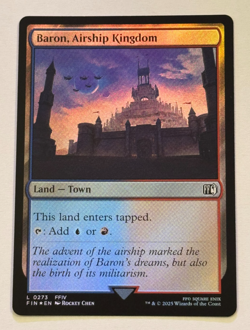 MTG Magic FIN Final Fantasy Foil Baron, Airship Kingdom - Land - Image 1