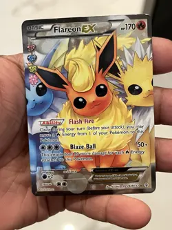 Flareon EX RC28 Full Art holo rare Generations Eeveelutions HP/MP Pokemon TCG - Image 1