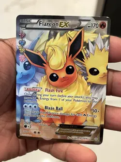 Flareon EX RC28 Full Art holo rare Generations Eeveelutions HP/MP Pokemon TCG - Image 2