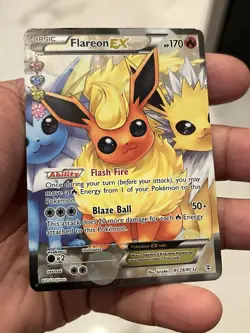 Flareon EX RC28 Full Art holo rare Generations Eeveelutions HP/MP Pokemon TCG - Image 3