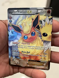Flareon EX RC28 Full Art holo rare Generations Eeveelutions HP/MP Pokemon TCG - Image 4