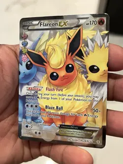 Flareon EX RC28 Full Art holo rare Generations Eeveelutions HP/MP Pokemon TCG - Image 5