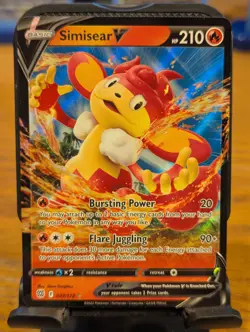 Pokemon TCG Brilliant Stars Simisear V Ultra Rare Holo 027/172 - Image 1