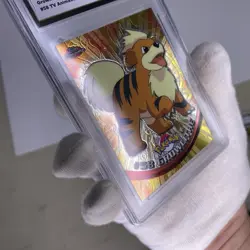 Growlithe 2000 Topps Chrome Pokemon T.V. Animation #58 NM+ 7.5 - Image 3