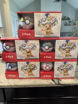Sam’s Club Pokemon Prismatic Etb And Pokeball Bundle! Lot Of 5 Different Balls - Image 1