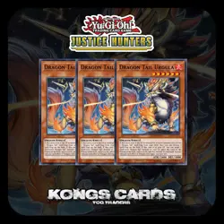 3X JUSH-EN004 "Dracotail Urgula" Rare PLAYSET YuGiOh! PRE ORDER - Image 1